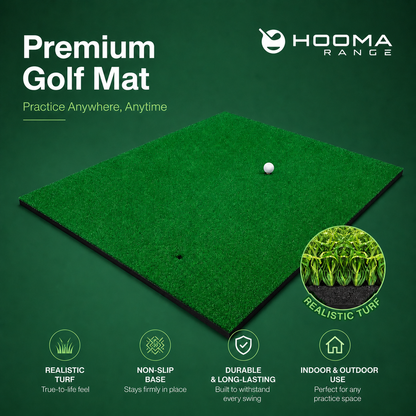 HOOMA RANGE Golf Hitting Mat – 100 × 150 cm