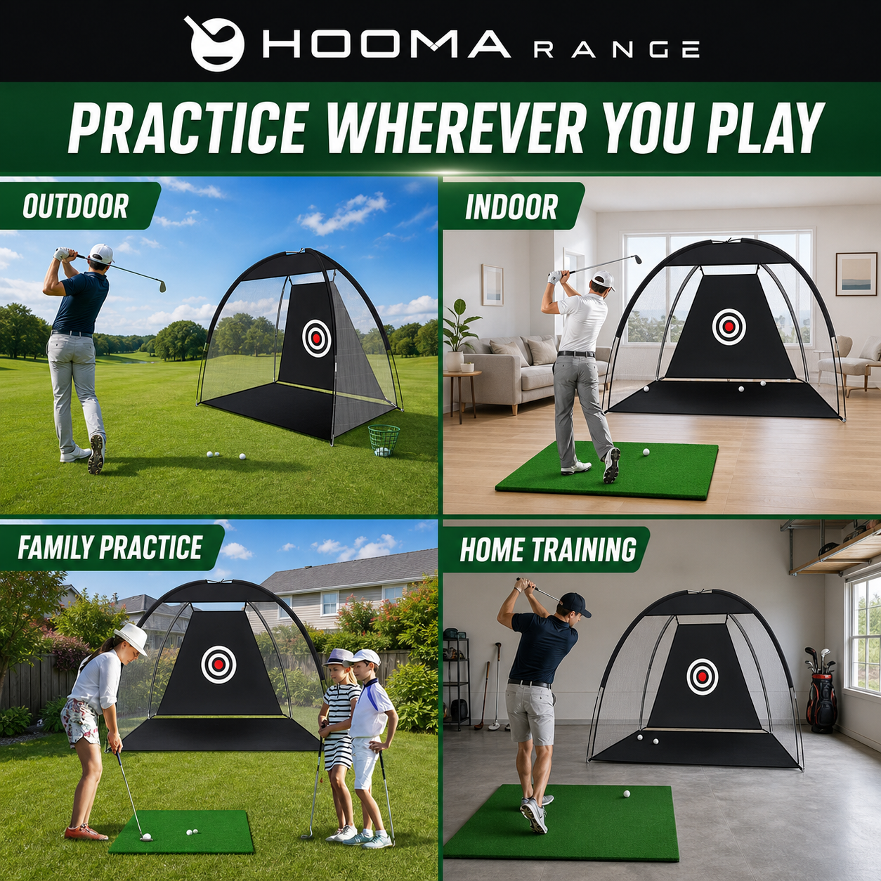 HOOMA RANGE 3 m Golf Practice Net