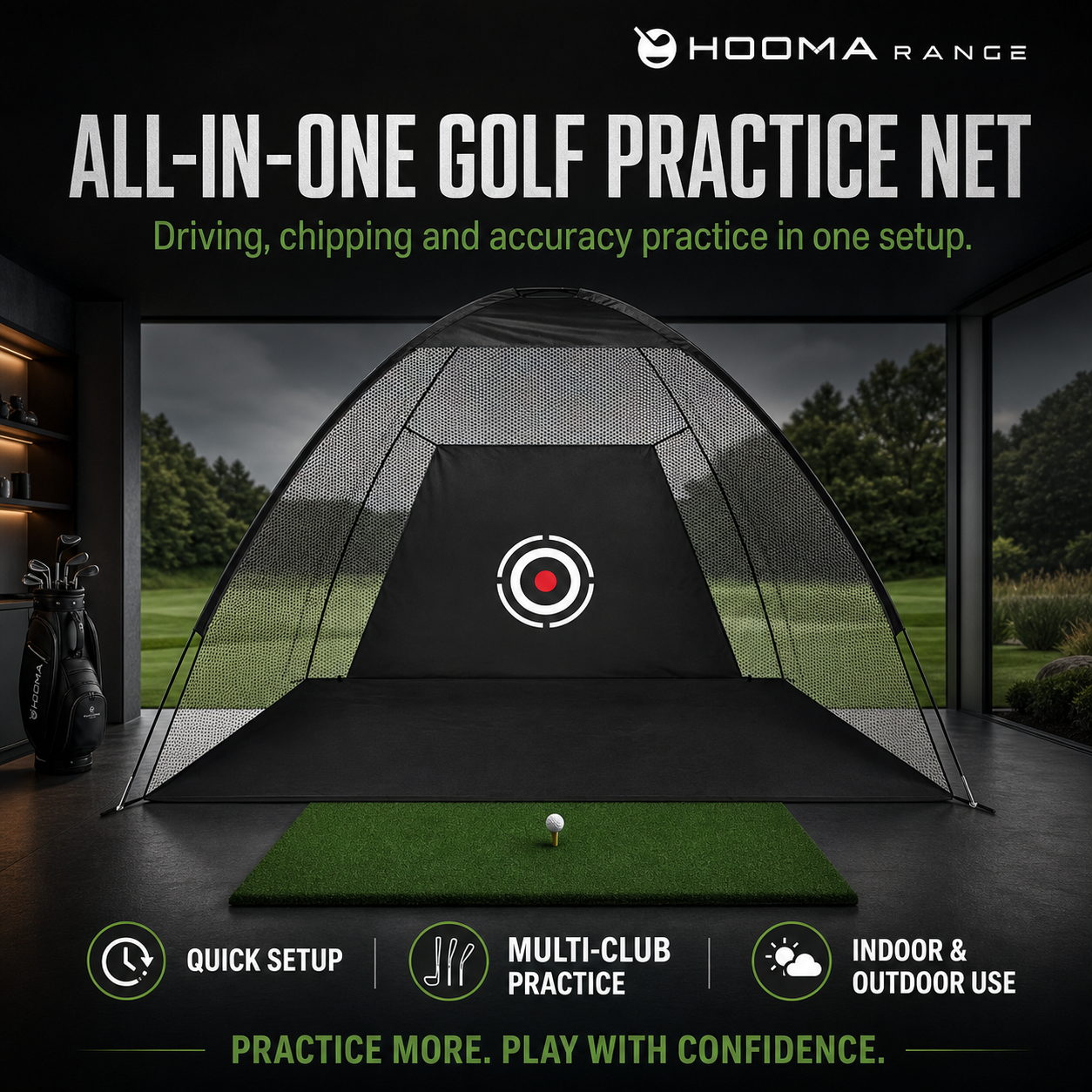 HOOMA RANGE 3 m Golf Practice Net